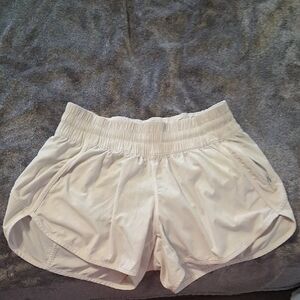 lululemon athletica White Elastic Waist Athletic Shorts